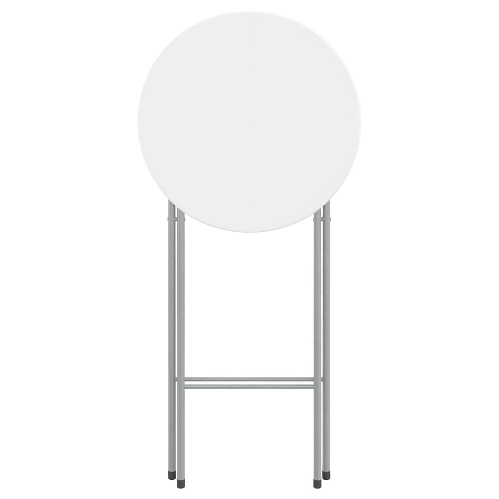4 st hopfällbara barbord 60×60×112 cm / ståbord / höga bord med stålben – Vit