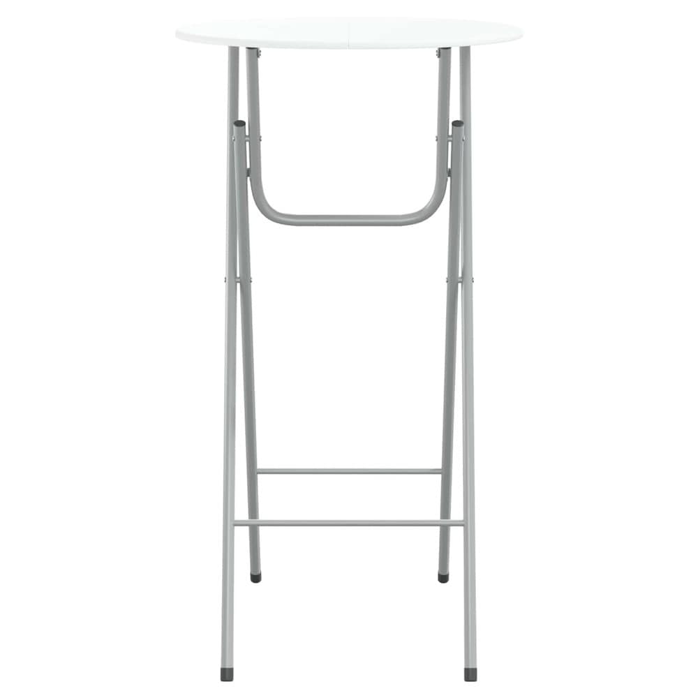 4 st hopfällbara barbord 60×60×112 cm / ståbord / höga bord med stålben – Vit