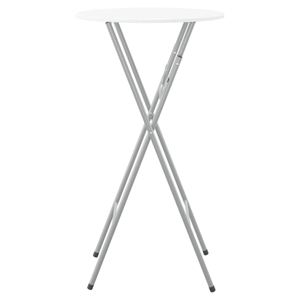 4 st hopfällbara barbord 60×60×112 cm / ståbord / höga bord med stålben – Vit