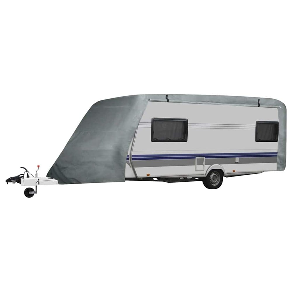 Husvagnsöverdrag L 701×250×220 cm / skyddsöverdrag för husvagn 6,09–7,01 m – Grå