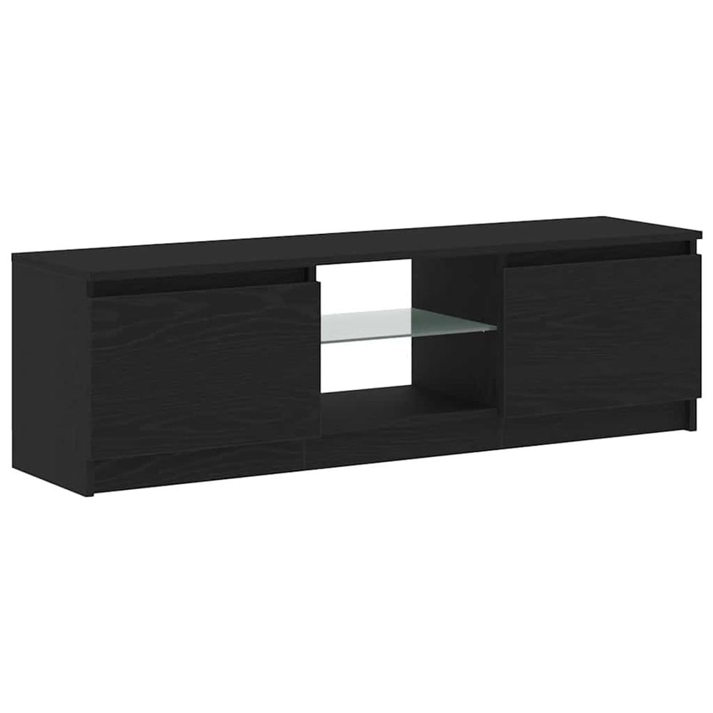 TV-bänk 120×30×36 cm / mediabänk med RGB LED-belysning och förvaring – Svart