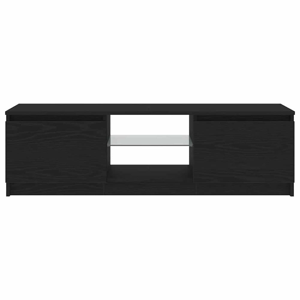 TV-bänk 120×30×36 cm / mediabänk med RGB LED-belysning och förvaring – Svart