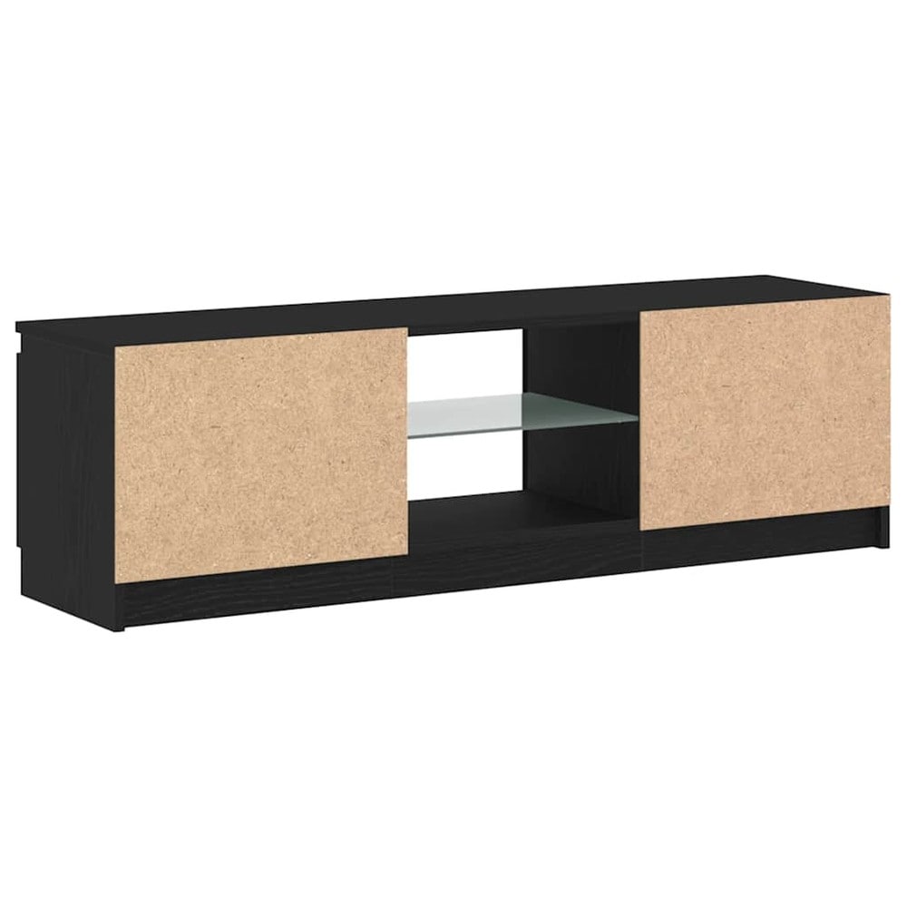 TV-bänk 120×30×36 cm / mediabänk med RGB LED-belysning och förvaring – Svart