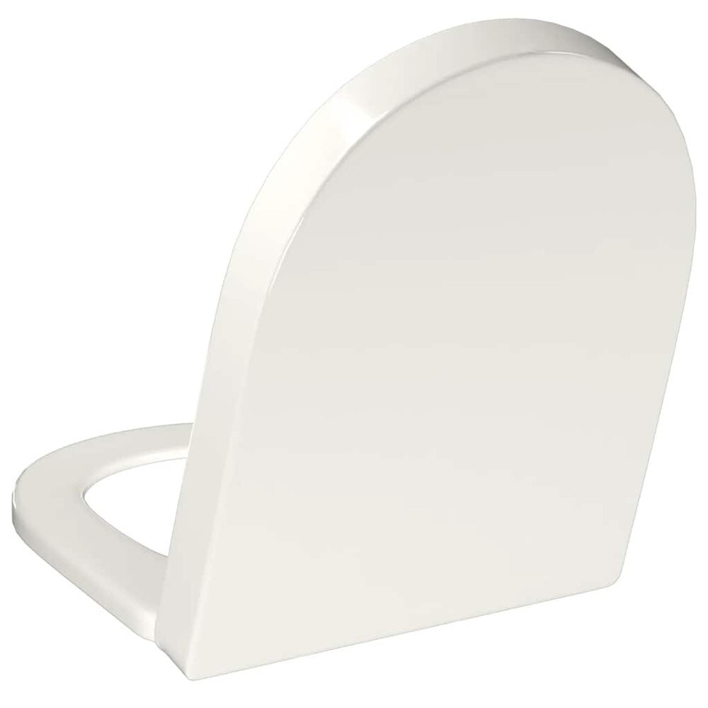 Toalettsits 46×36 cm / WC-sits med mjukstängning – Vit