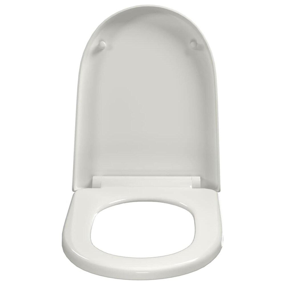 Toalettsits 46×36 cm / WC-sits med mjukstängning – Vit