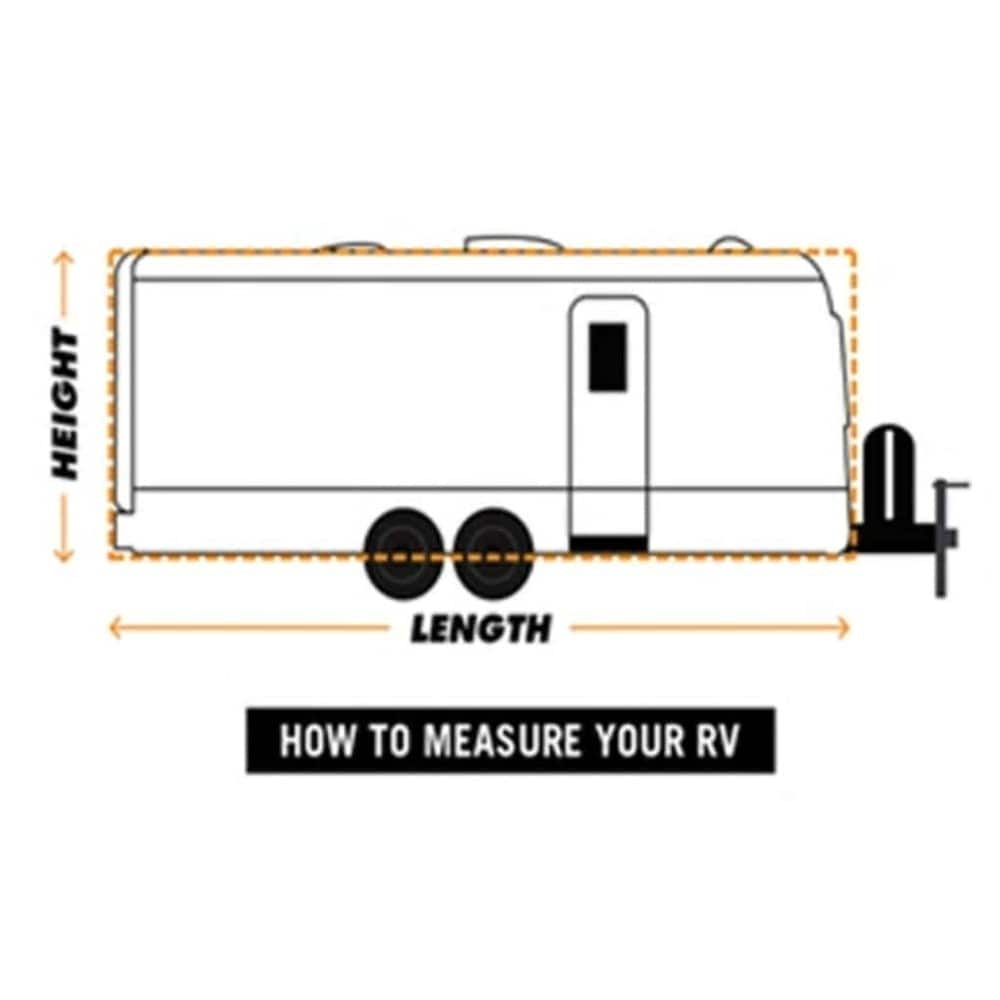 Campingvogntrekk M 610×230×220 cm / presenning / overtrekk for campingvogn 5,18–6,09 m – Grå