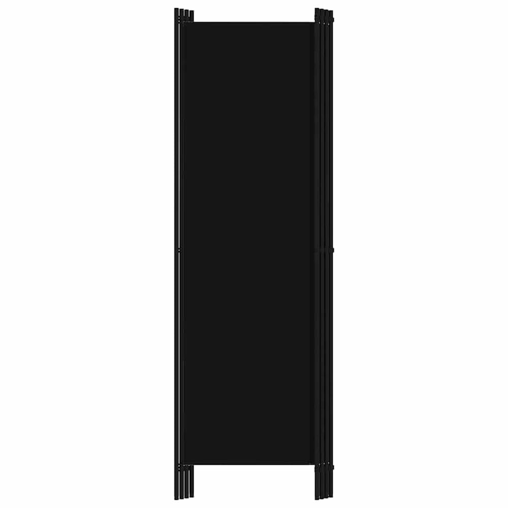 Rumsavdelare 4 paneler 200×180 cm / vikvägg / skärmvägg / insynsskydd – Svart
