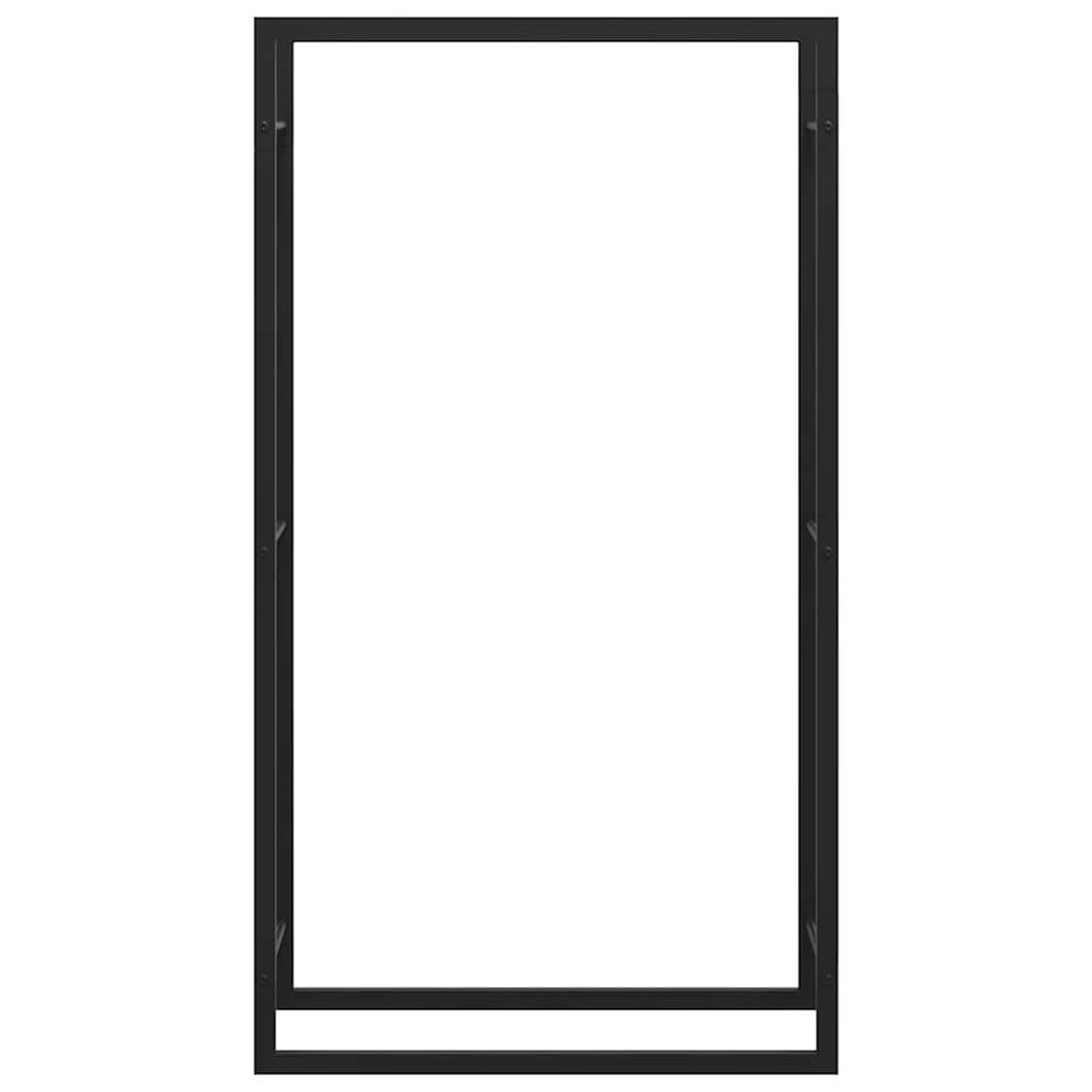 Vedställ 80×28×154 cm / vedförvaring / vedförvaring  i stål – Mattsvart