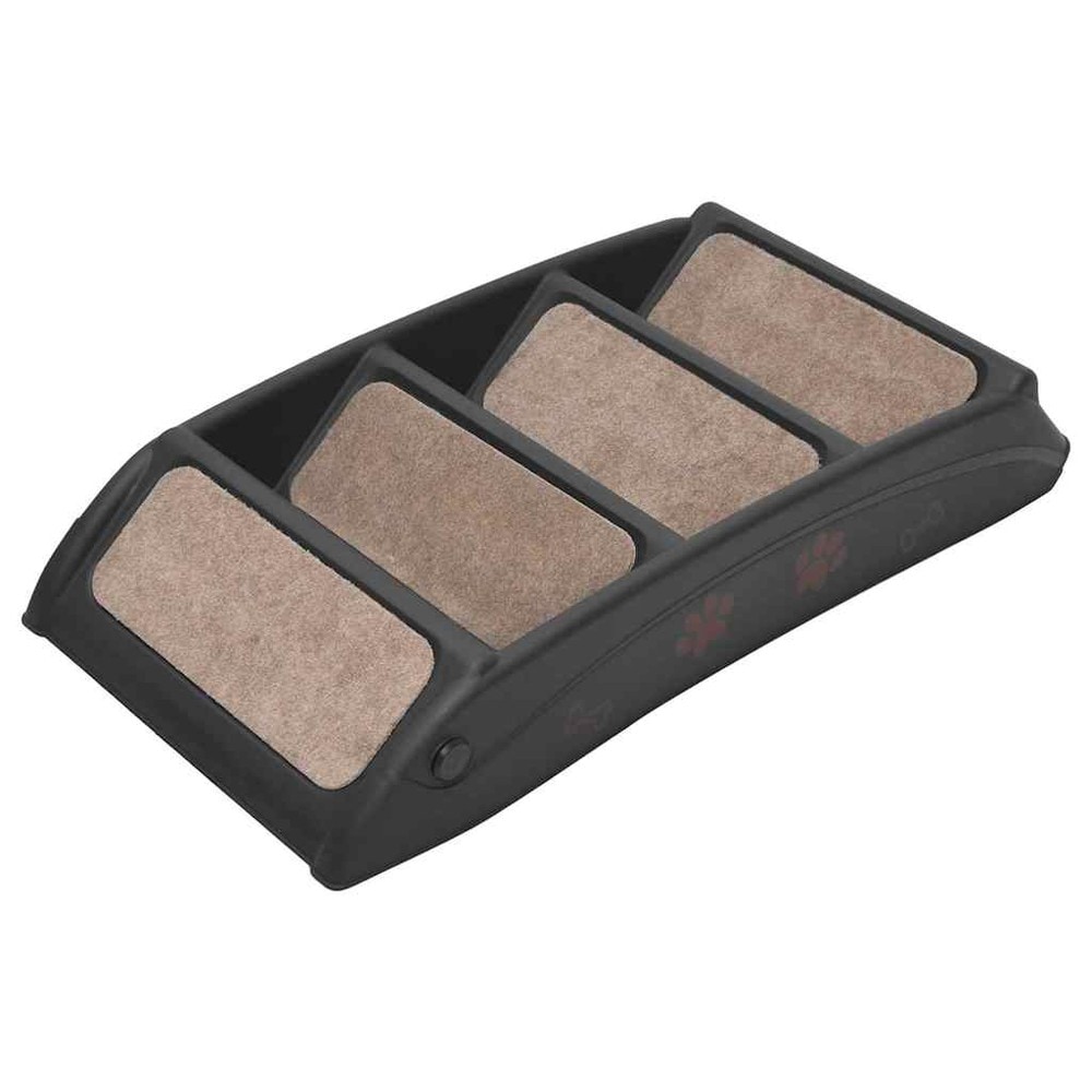 Koiranportaat 62×40×49,5 cm / kokoontaitettavat lemmikkiportaat liukuesteillä – Musta