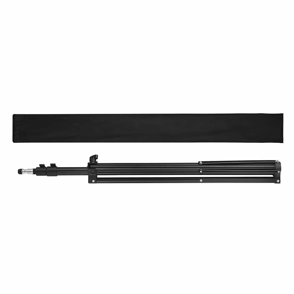 Ljusstativ 78–210 cm / justerbart stativ för belysning och kamera med 1/4″-gänga – Svart