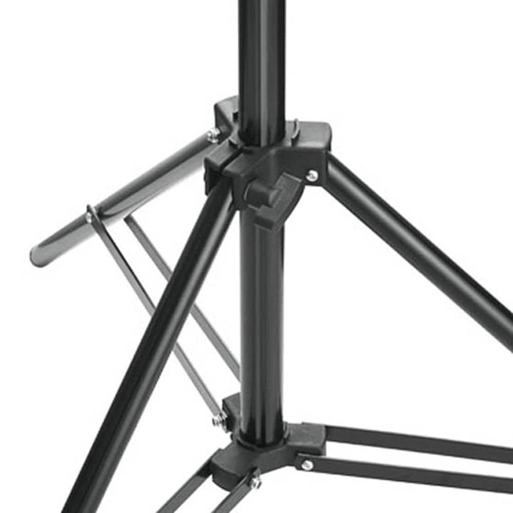 Ljusstativ 78–210 cm / justerbart stativ för belysning och kamera med 1/4″-gänga – Svart