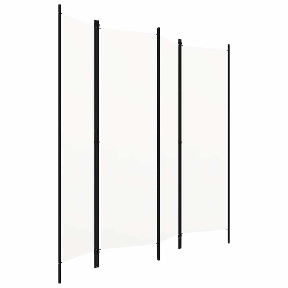 Rumsavdelare 4 paneler 200×180 cm / vikvägg / skärmvägg / insynsskydd – Vit