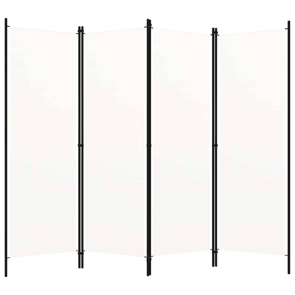 Rumsavdelare 4 paneler 200×180 cm / vikvägg / skärmvägg / insynsskydd – Vit