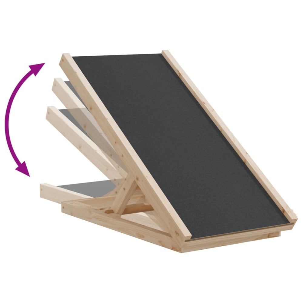 Koiranramppi 70×35 cm / kokoontaitettava lemmikkiramppi säädettävällä korkeudella