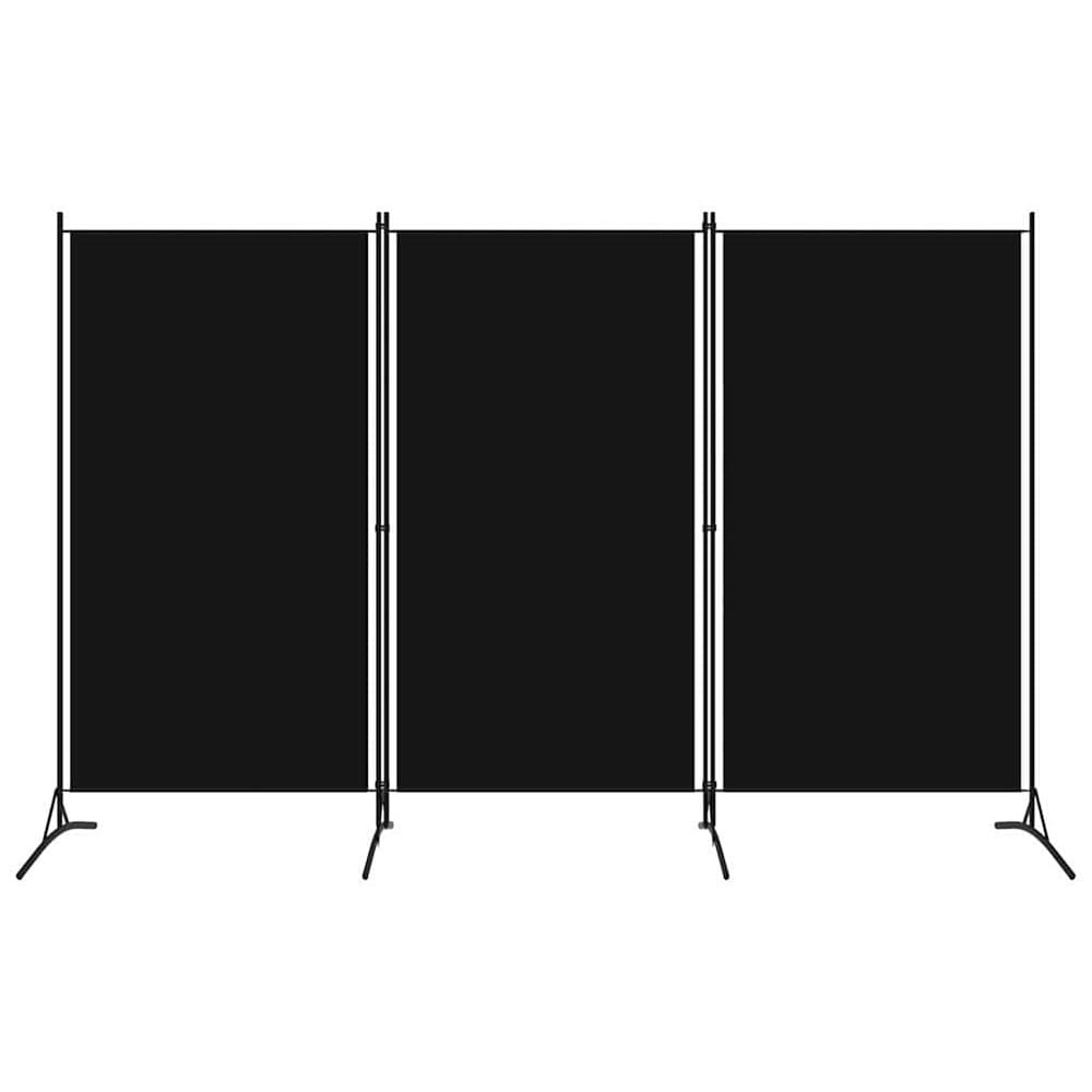 Rumsavdelare 3 paneler 260×180 cm / vikvägg / skärmvägg / insynsskydd – Svart