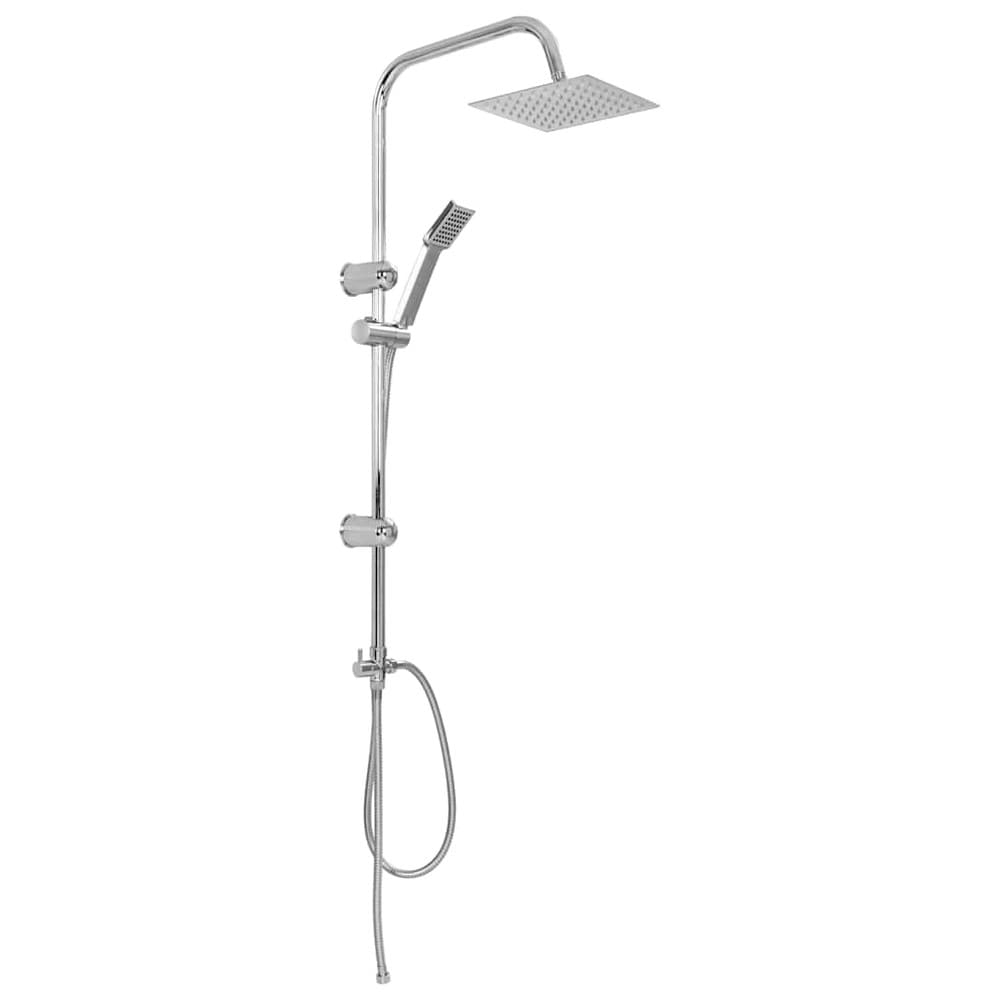 Duschset med regndusch och handdusch / duschsystem i rostfritt stål – Silver