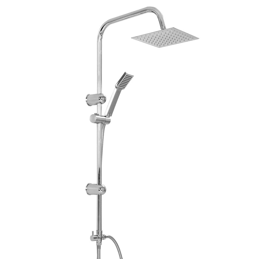 Duschset med regndusch och handdusch / duschsystem i rostfritt stål – Silver