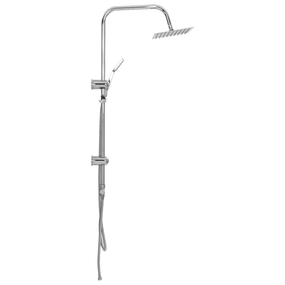 Duschset med regndusch och handdusch / duschsystem i rostfritt stål – Silver