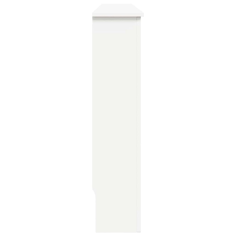Elementskydd 152×19×81,5 cm / radiatorskydd med hylla och lamelldesign – Vit