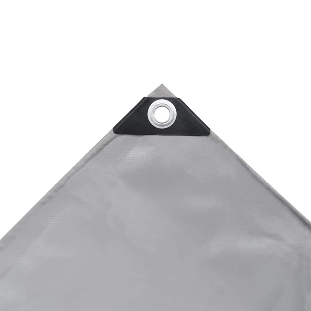 Presenning 3×6 m 650 g/m² / kraftig PVC-belagd täckpresenning med öljetter – Grå
