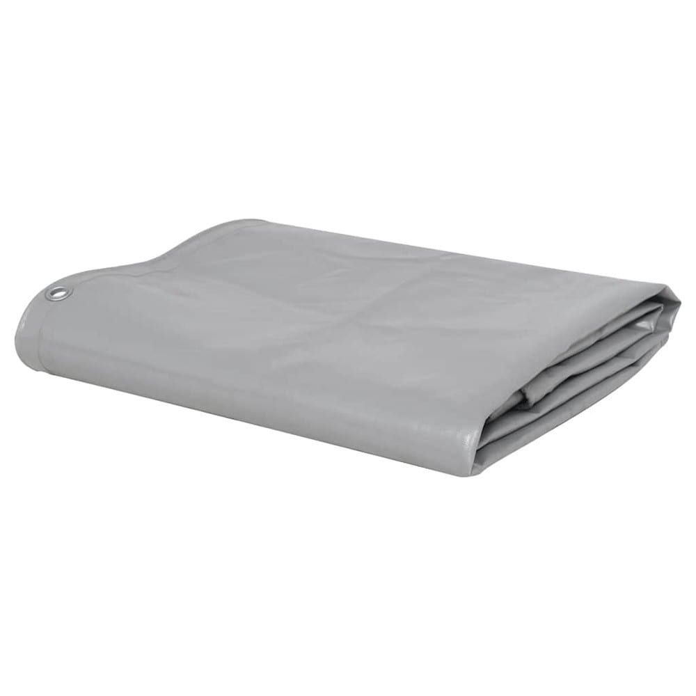 Presenning 3×6 m 650 g/m² / kraftig PVC-belagd täckpresenning med öljetter – Grå