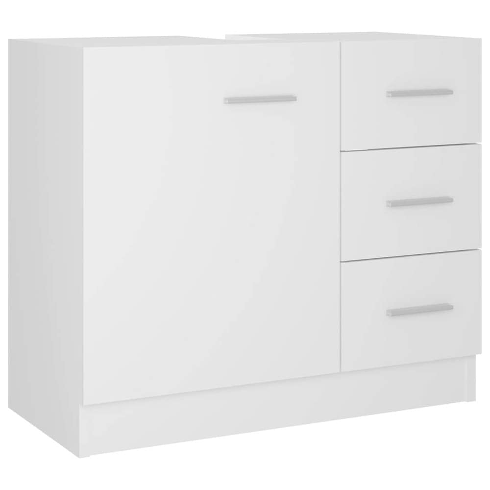 Tvättställsskåp 63x30x54 cm - Vit / Underskåp för handfat / Badrumskommod med lådor