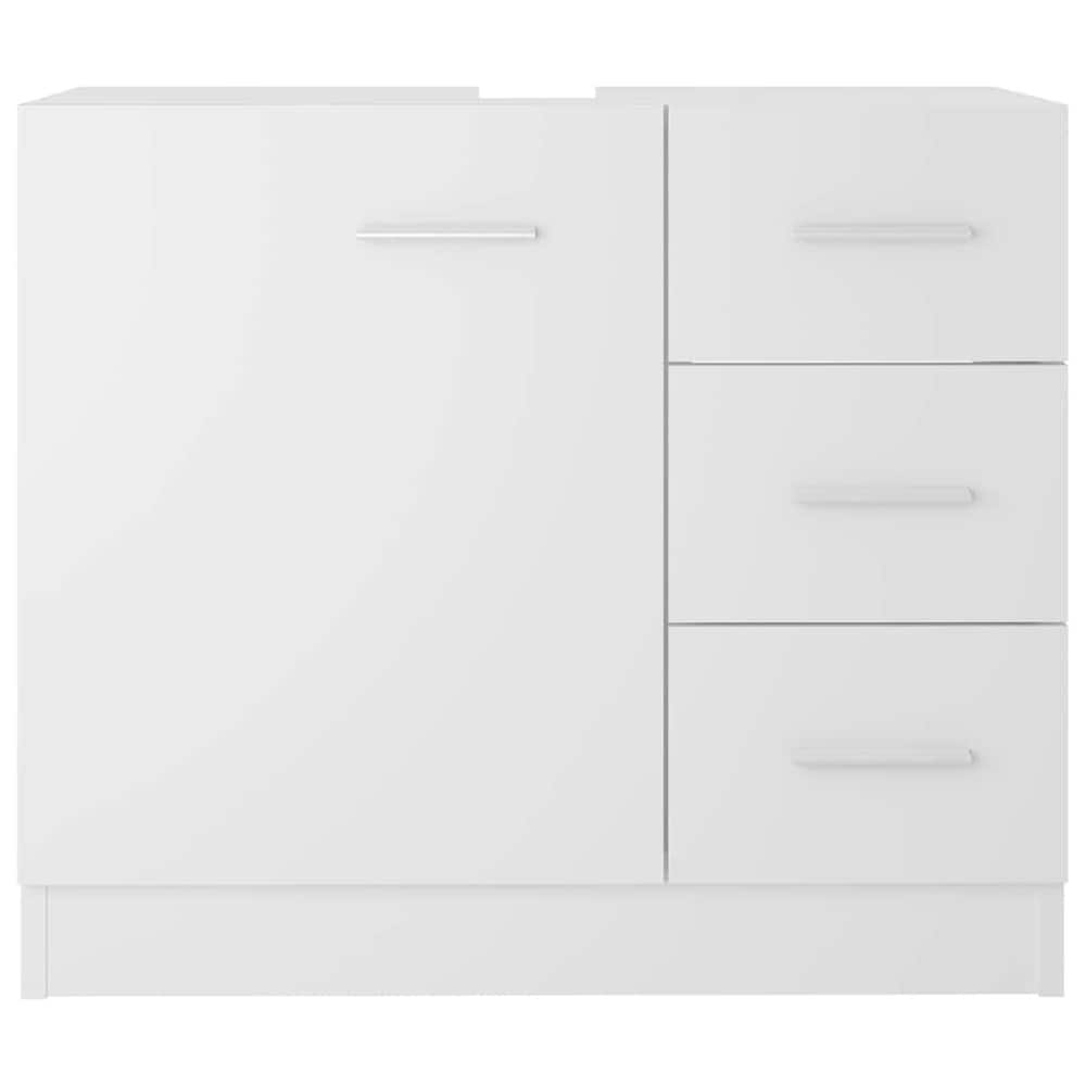 Tvättställsskåp 63x30x54 cm - Vit / Underskåp för handfat / Badrumskommod med lådor