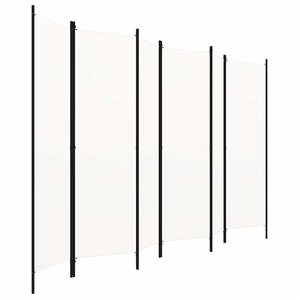 Rumsavdelare 6 paneler 300×180 cm / vikvägg / skärmvägg / insynsskydd – Vit