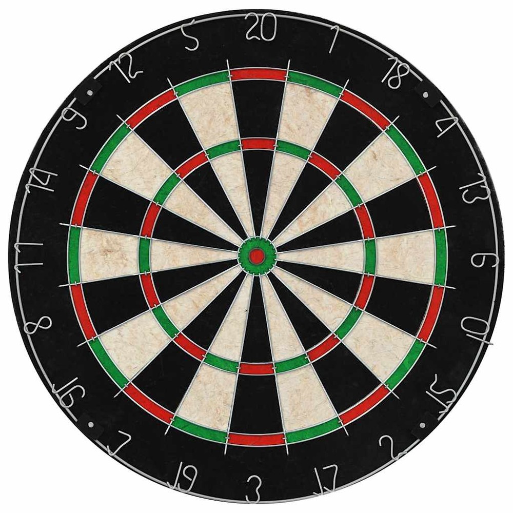 Darttavla i sisal med skåp / dartset med 6 stålpilar och poängtavlor