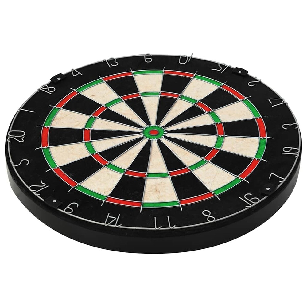 Darttavla i sisal med skåp / dartset med 6 stålpilar och poängtavlor