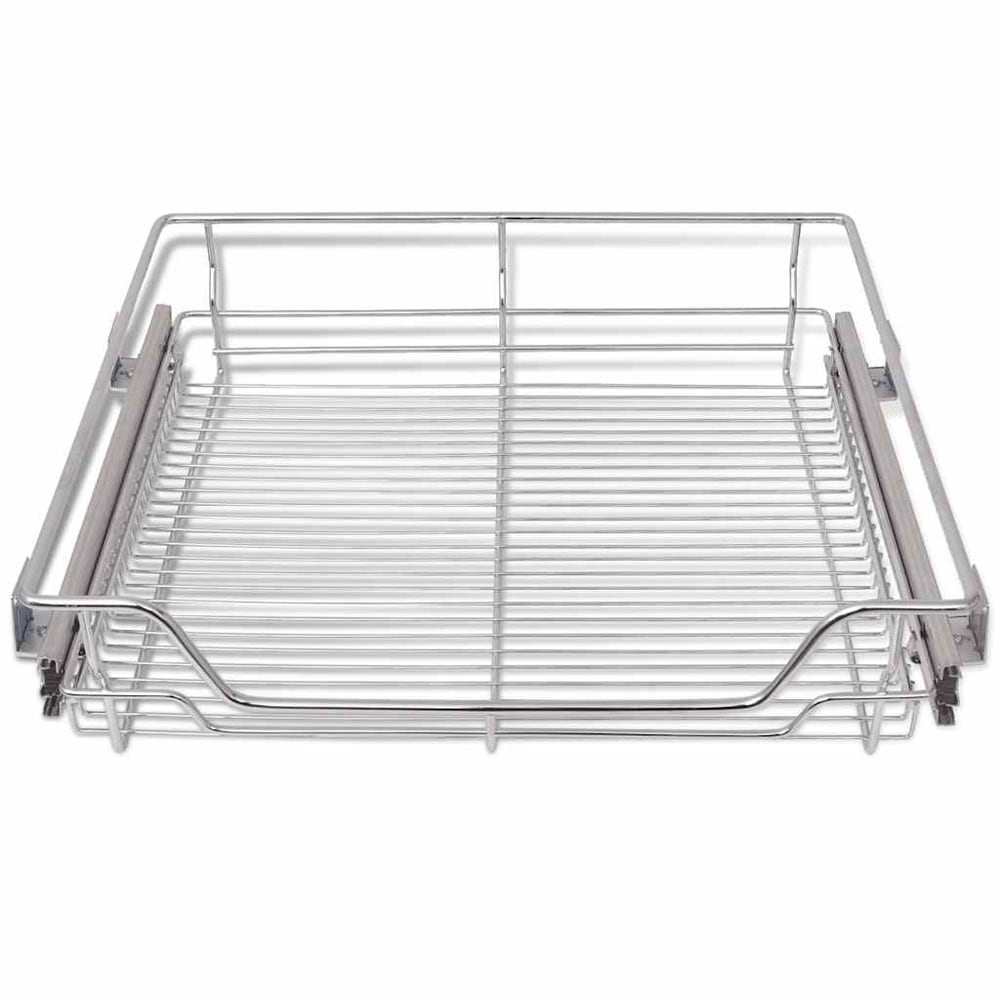 2 st Utdragbara trådkorgar för 60 cm skåp / skåpkorgar för köksskåp – Silver