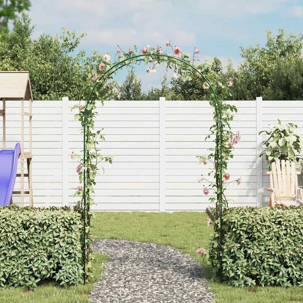 2 st rosenbågar 140×39×240 cm / spaljébågar för rosor och klätterväxter – Grön