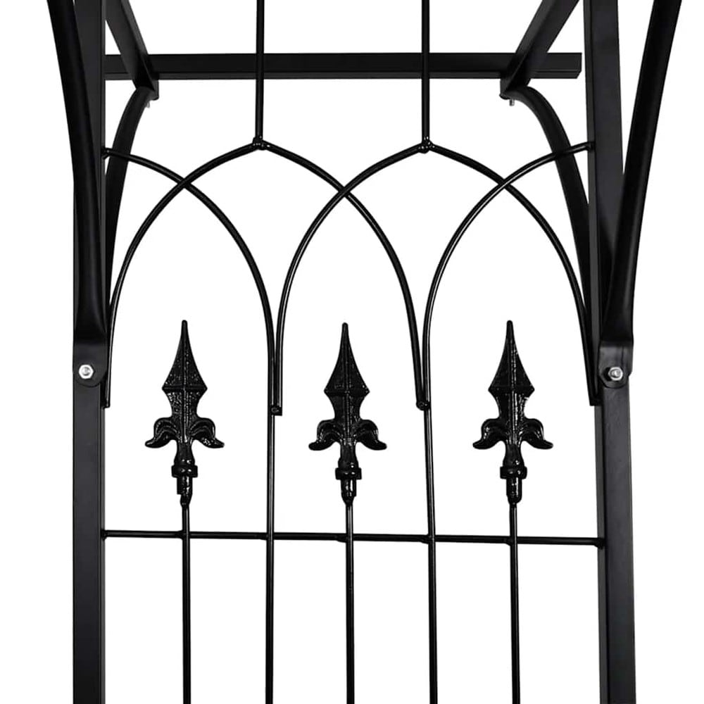 Rosenbåge 200×52×204 cm / trädgårdsbåge / spaljébåge för rosor och klätterväxter – Svart