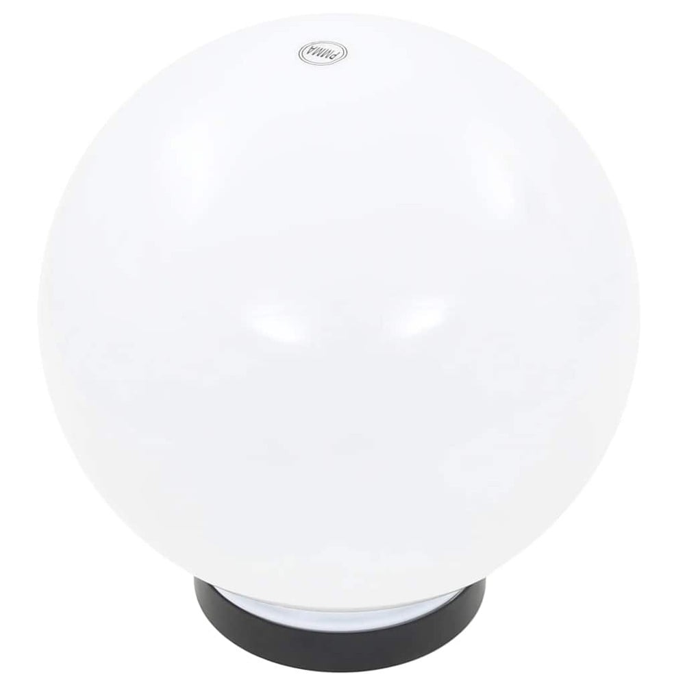2 st klotlampor Ø20 cm / ljusklot för trädgård / trädgårdslampa med E27-sockel – Vit