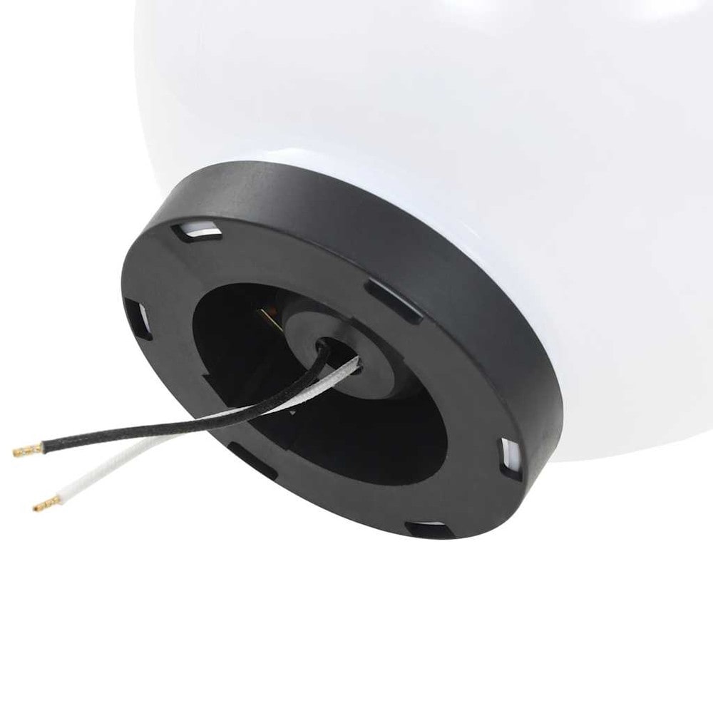 2 st klotlampor Ø20 cm / ljusklot för trädgård / trädgårdslampa med E27-sockel – Vit