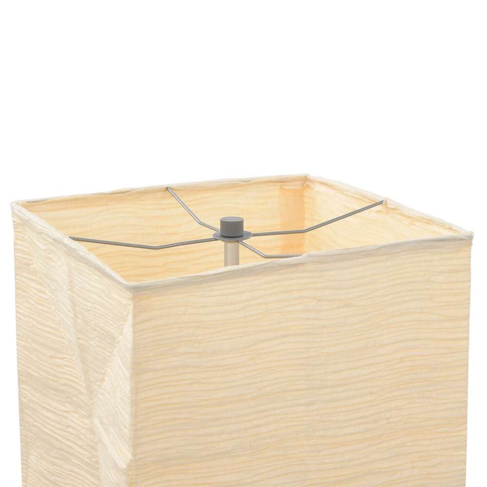 Golvlampa 130 cm / rislampa med fyrkantig skärm / lampa i rispapper – Beige