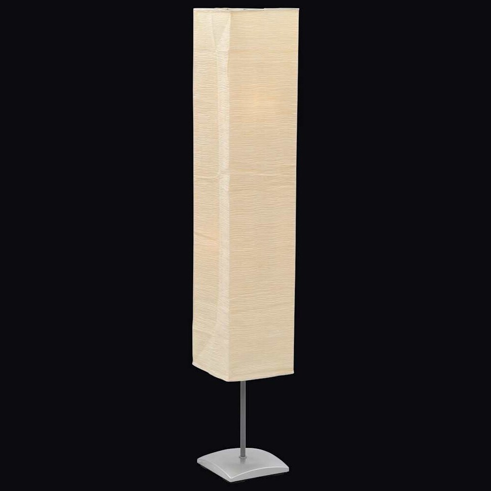 Golvlampa 130 cm / rislampa med fyrkantig skärm / lampa i rispapper – Beige