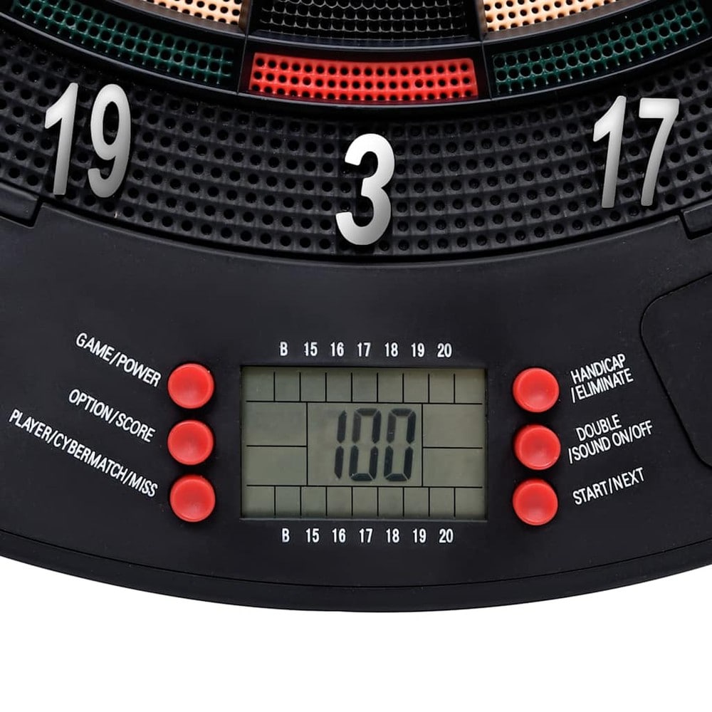 Elektronisk darttavla med 6 pilar / dartspel med 26 spel, LCD-display och automatisk poängräkning