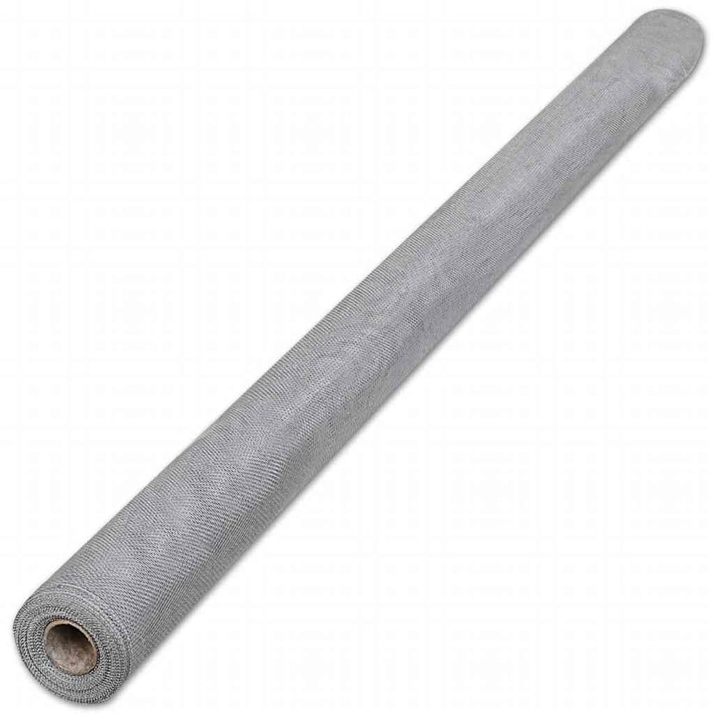 Insektsnät i aluminium 100×500 cm / myggnät för dörrar, fönster och burar – Silver