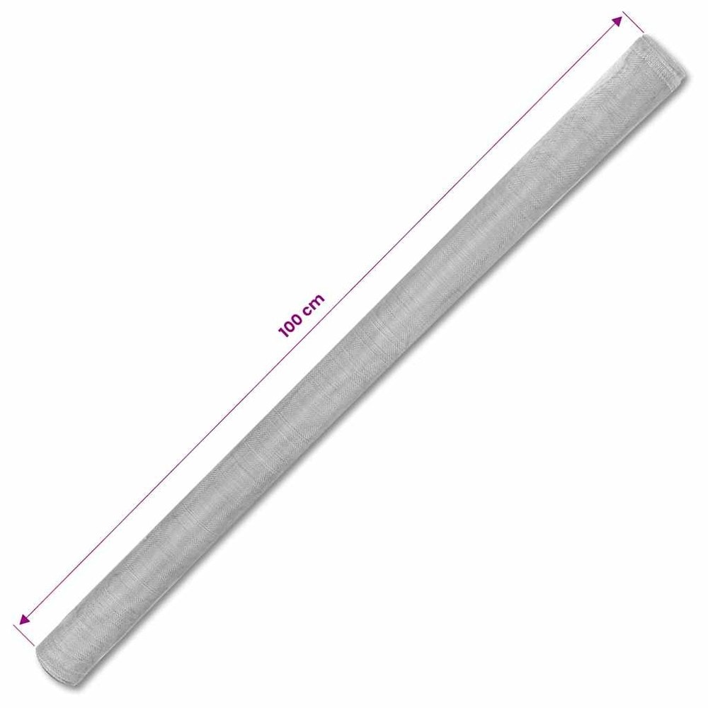 Insektsnät i aluminium 100×500 cm / myggnät för dörrar, fönster och burar – Silver