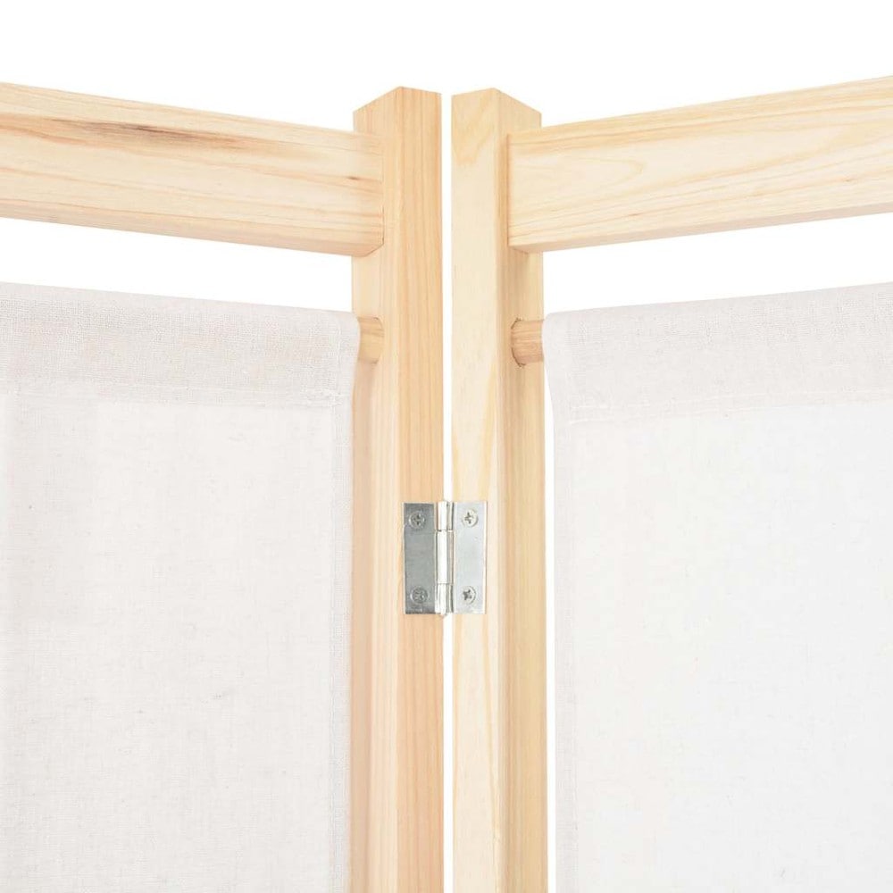 Rumsavdelare 6 paneler 240×170 cm / vikvägg / skärmvägg med 9 förvaringsfickor – Beige