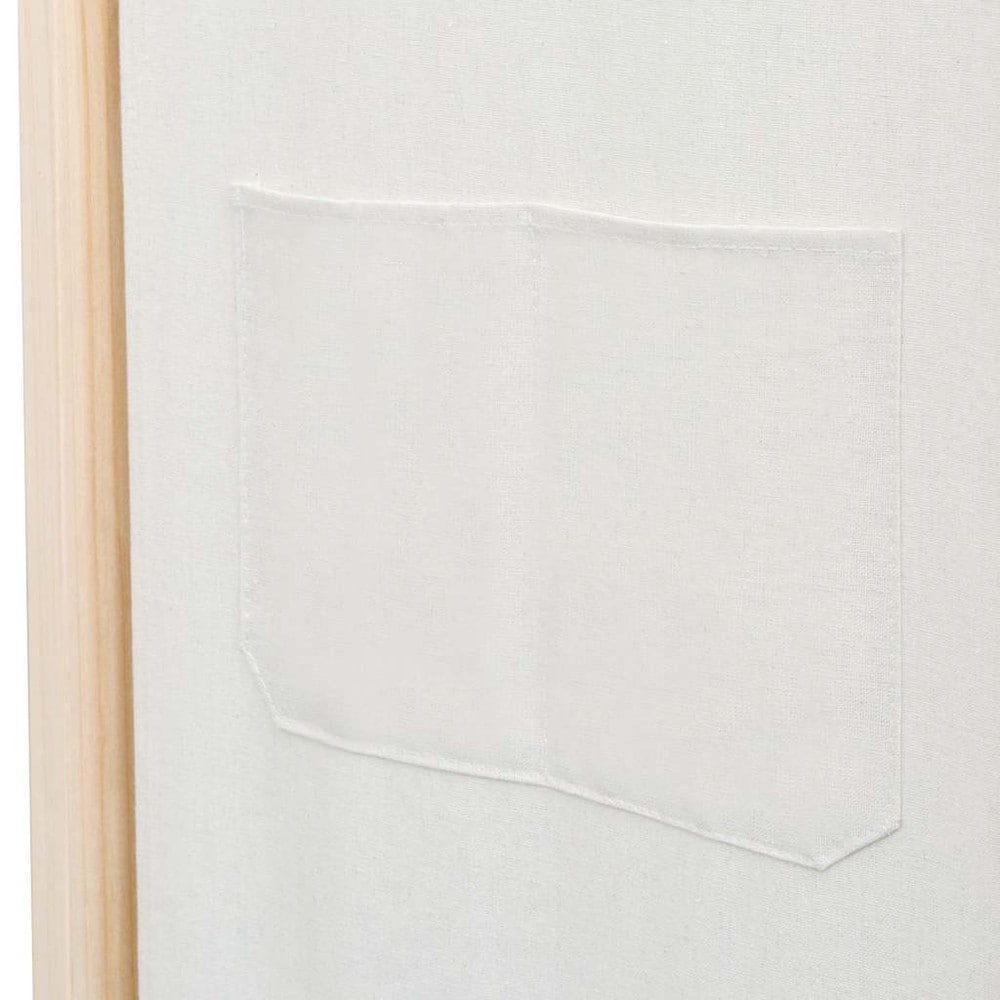 Rumsavdelare 6 paneler 240×170 cm / vikvägg / skärmvägg med 9 förvaringsfickor – Beige