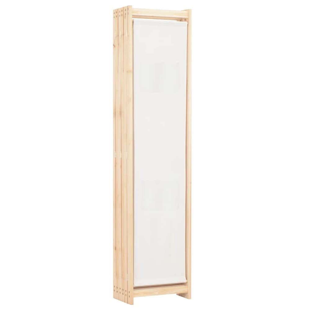 Rumsavdelare 6 paneler 240×170 cm / vikvägg / skärmvägg med 9 förvaringsfickor – Beige