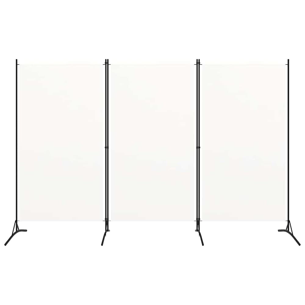 Rumsavdelare 3 paneler 260×180 cm / vikvägg / skärmvägg i tyg – Vit