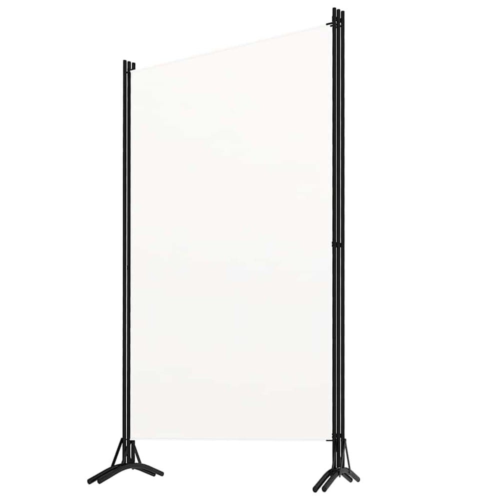 Rumsavdelare 3 paneler 260×180 cm / vikvägg / skärmvägg i tyg – Vit