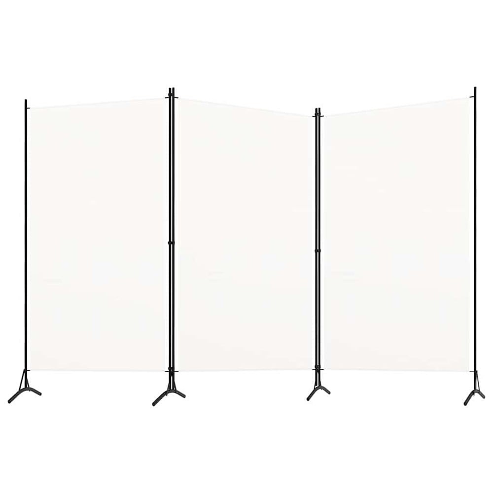 Rumsavdelare 3 paneler 260×180 cm / vikvägg / skärmvägg i tyg – Vit
