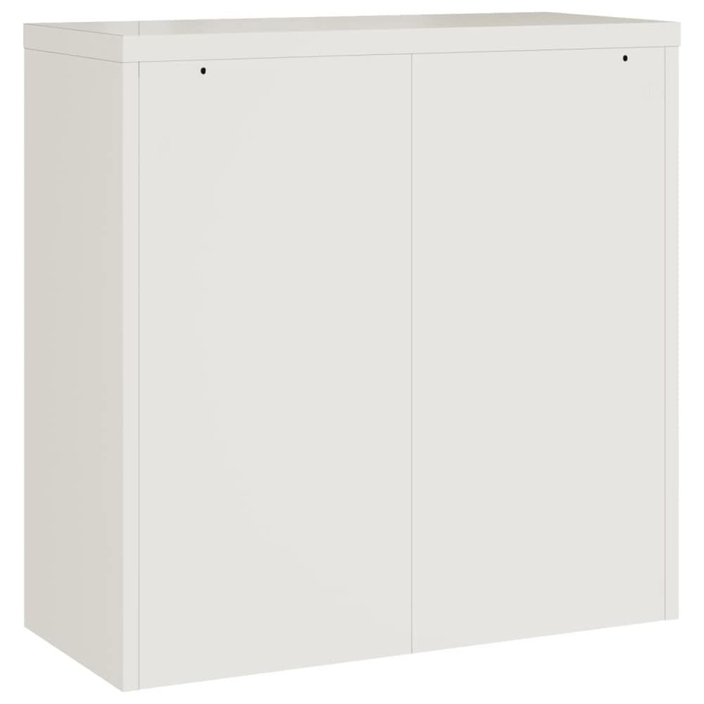 Dokumentskåp 90×40×90 cm / låsbart arkivskåp i stål med 2 justerbara hyllor – Vit