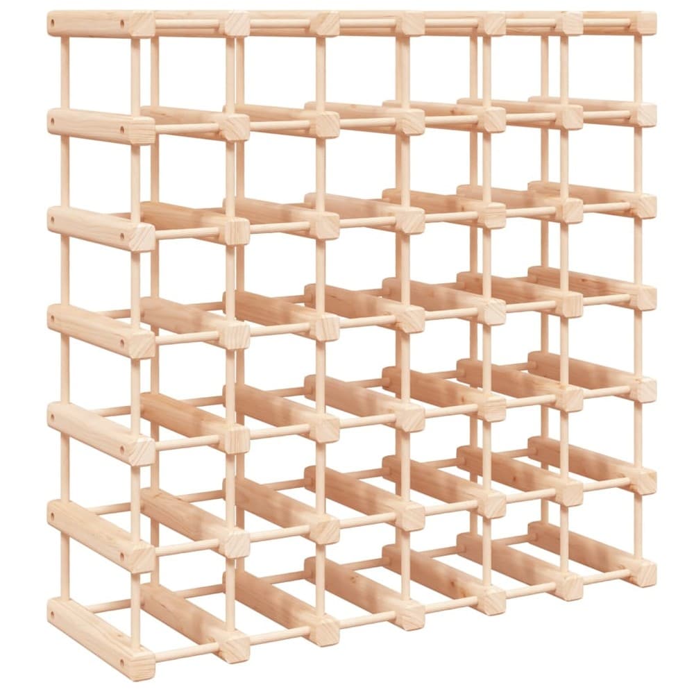 Vinreol til 42 flasker 68,5×23×68,5 cm / flaskereol i massivt fyrretræ / gulvstativ – Natur