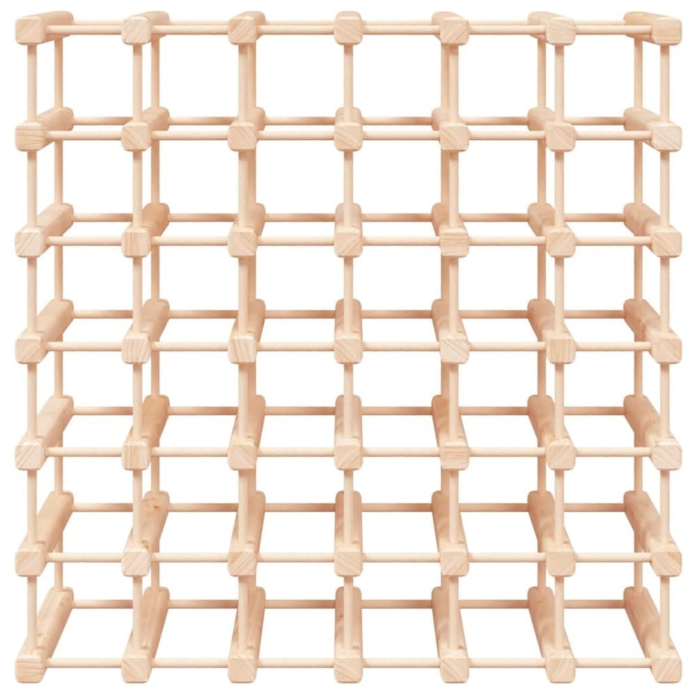 Vinreol til 42 flasker 68,5×23×68,5 cm / flaskereol i massivt fyrretræ / gulvstativ – Natur