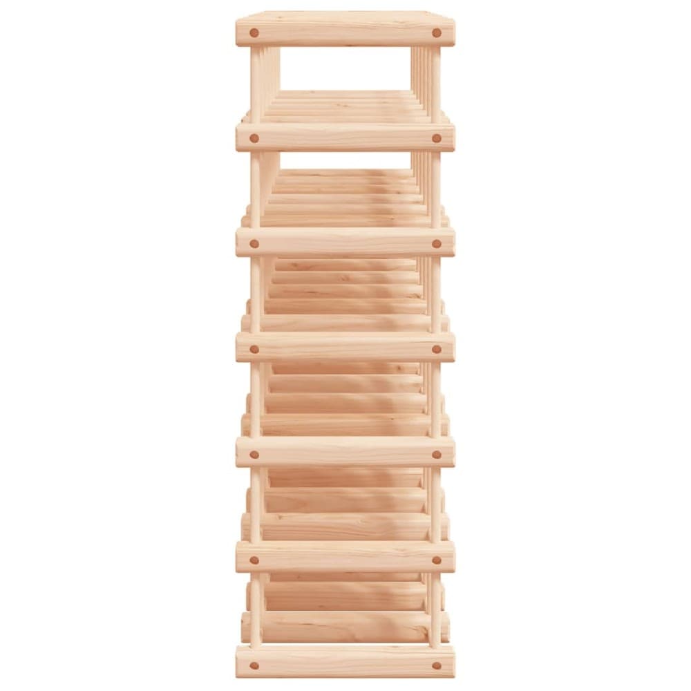 Vinreol til 42 flasker 68,5×23×68,5 cm / flaskereol i massivt fyrretræ / gulvstativ – Natur